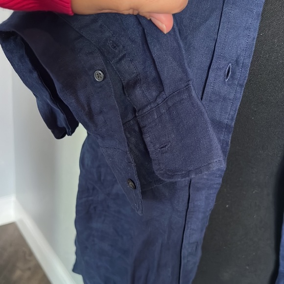 Gap blue button up linen - Picture 3 of 9